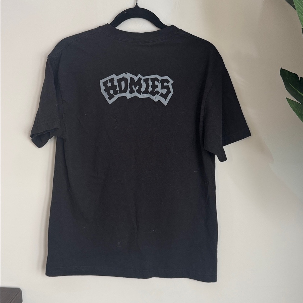 Homies Tee with Blue Lowrider Design - Picture 4 of 4
